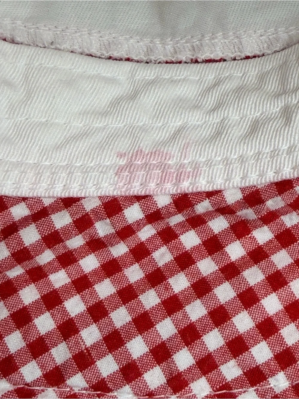 Vintage Coca-Cola Bucket Hat White Red Gingham Embroidered Logo Y2K